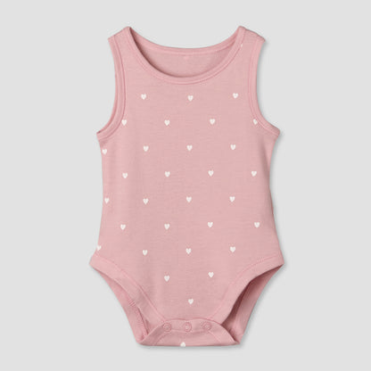 Pack of 5 Juniors Cotton Sleeveless Bodysuit with Fun Print