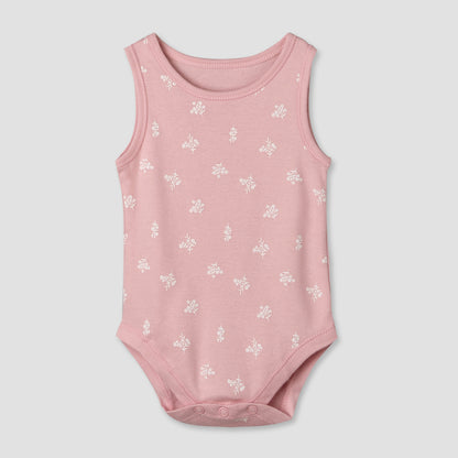 Pack of 5 Juniors Cotton Sleeveless Bodysuit with Fun Print