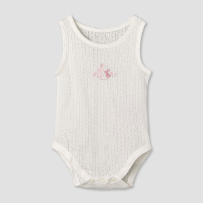 Pack of 5 Juniors Cotton Sleeveless Bodysuit with Fun Print