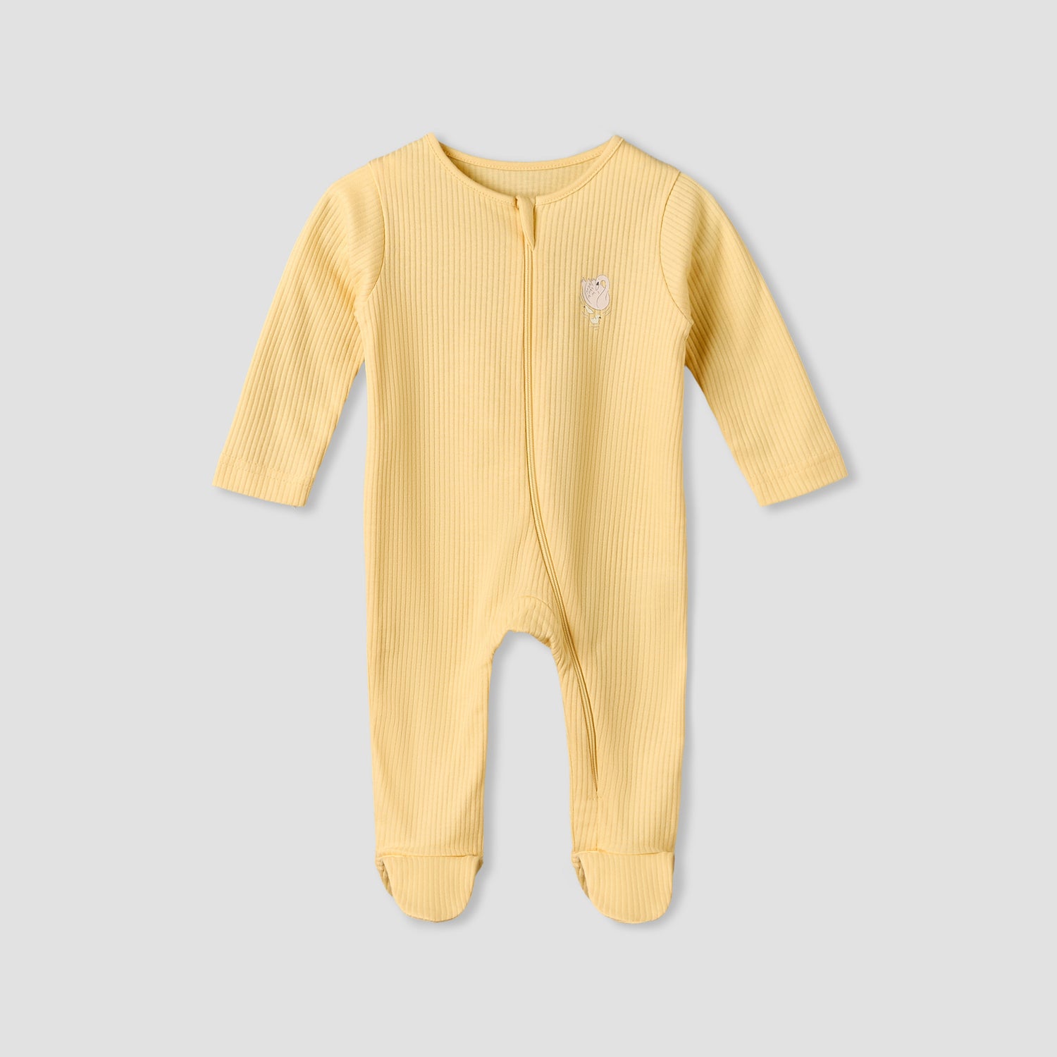 Pack of 5 Juniors Cotton Round Neck Long Sleeves Sleepsuit with Zip Closure