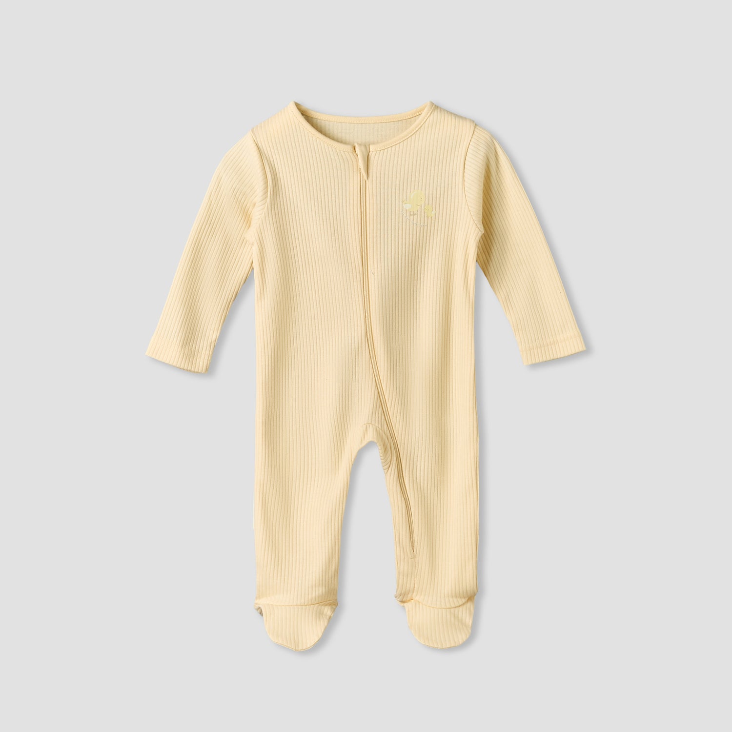 Pack of 5 Juniors Cotton Round Neck Long Sleeves Sleepsuit with Zip Closure