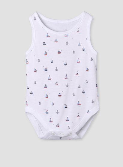 Pack of 5 Juniors Cotton Sleeveless Bodysuit with Sailboat Print-promo_babyshop_Buy2for115_UAE130126-image-4