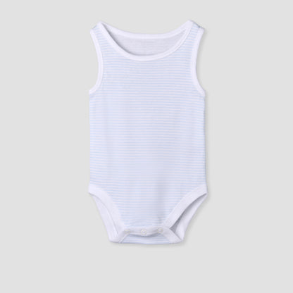Pack of 5 Juniors Cotton Sleeveless Bodysuit with Sailboat Print