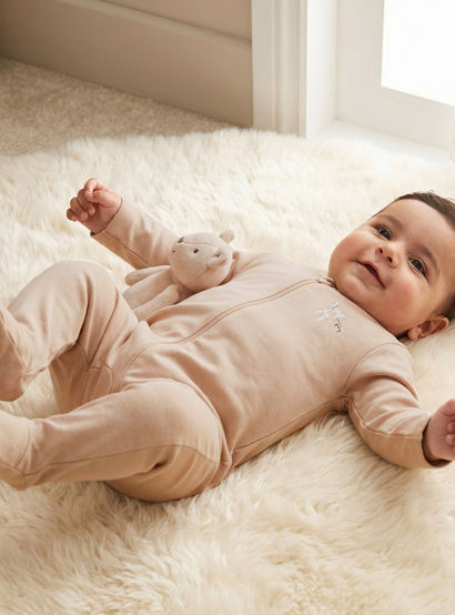 Pack of 5 Juniors Cotton Round Neck Long Sleeves Sleepsuit with Zip Closure-baby-boys-clothing-nightwear-sleepsuits-image-2