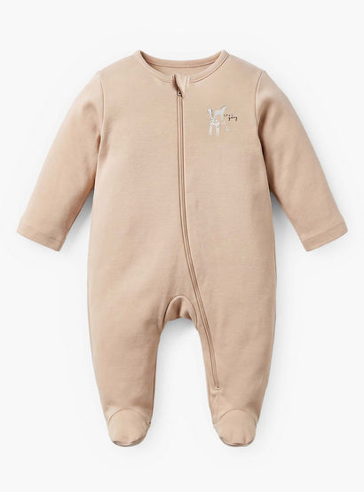 Pack of 5 Juniors Cotton Round Neck Long Sleeves Sleepsuit with Zip Closure-baby-boys-clothing-nightwear-sleepsuits-image-3