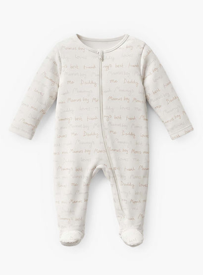 Pack of 5 Juniors Cotton Round Neck Long Sleeves Sleepsuit with Zip Closure-baby-boys-clothing-nightwear-sleepsuits-image-5