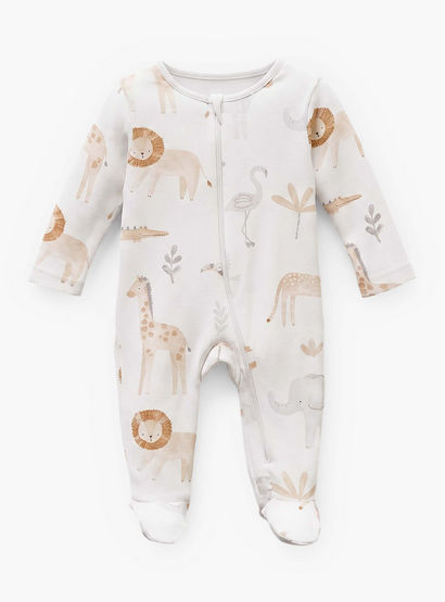 Pack of 5 Juniors Cotton Round Neck Long Sleeves Sleepsuit with Zip Closure-baby-boys-clothing-nightwear-sleepsuits-image-6