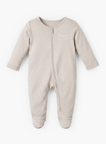 Pack of 5 Juniors Cotton Round Neck Long Sleeves Sleepsuit with Zip Closure-baby-boys-clothing-nightwear-sleepsuits-image-7