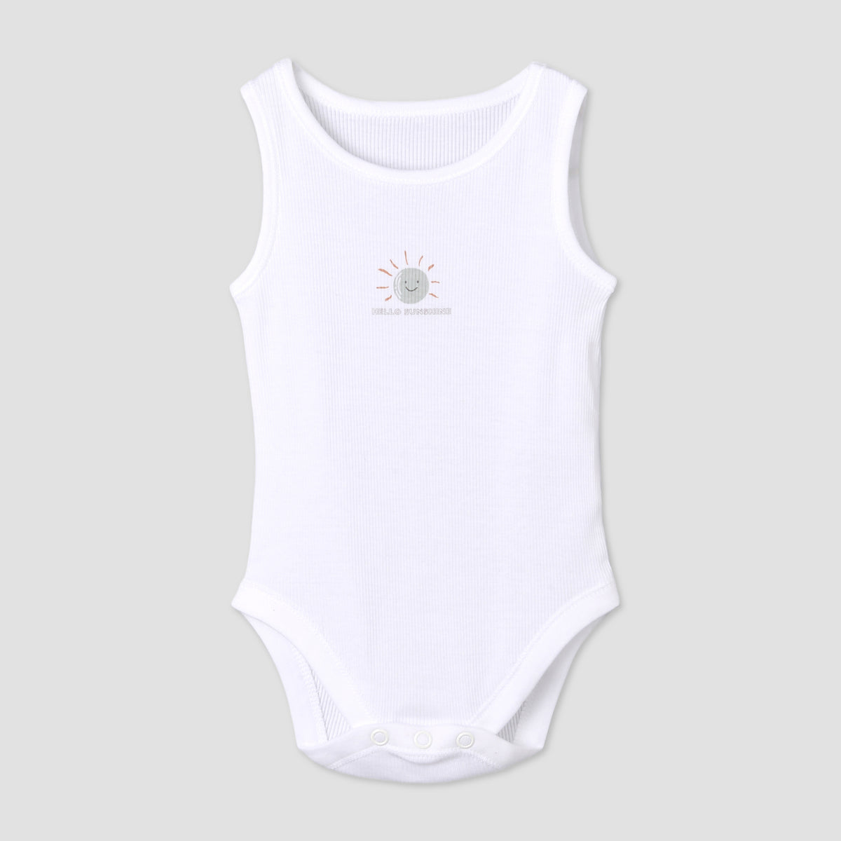 Pack of 7 Juniors Round Neck Sleeveless Bodysuit with Fun Print