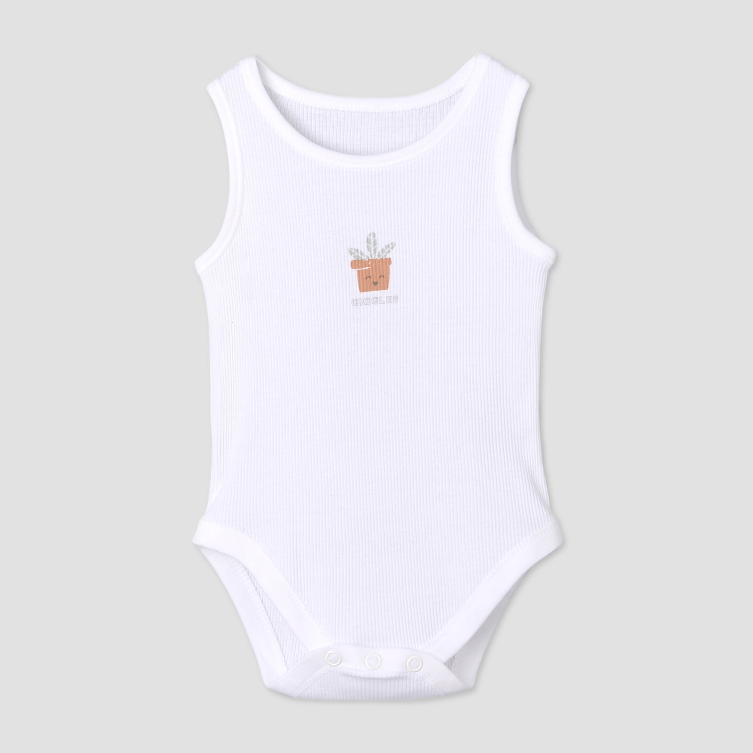 Pack of 7 Juniors Round Neck Sleeveless Bodysuit with Fun Print