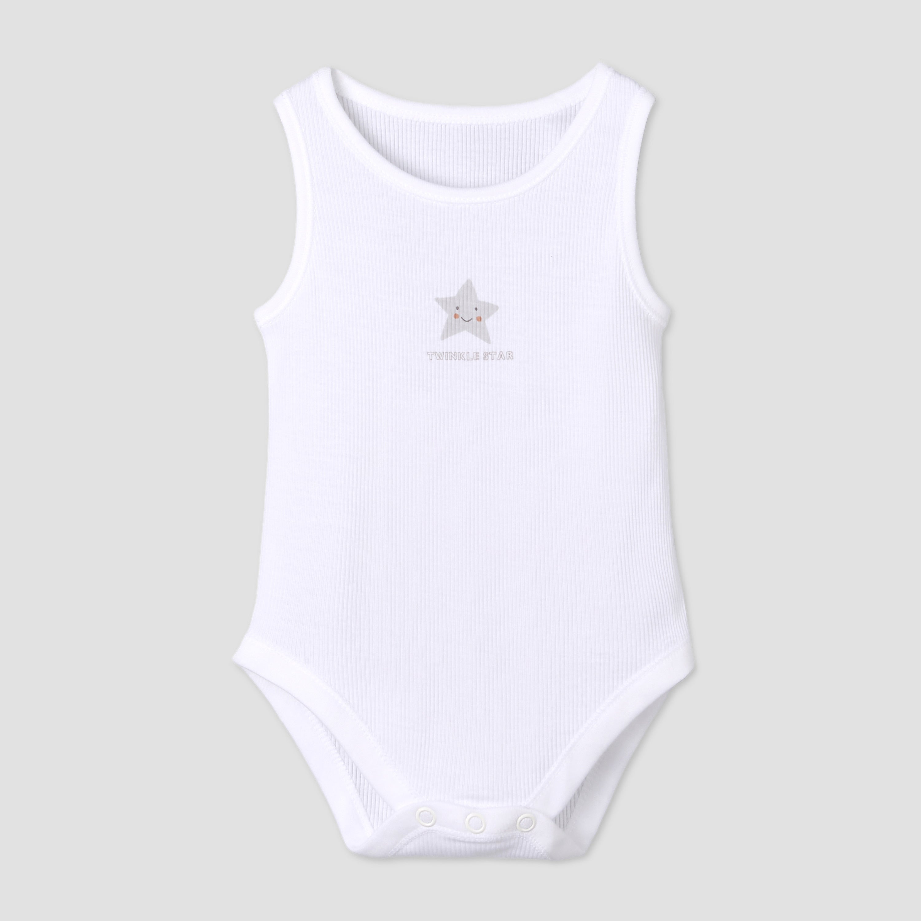 Pack of 7 Juniors Round Neck Sleeveless Bodysuit with Fun Print