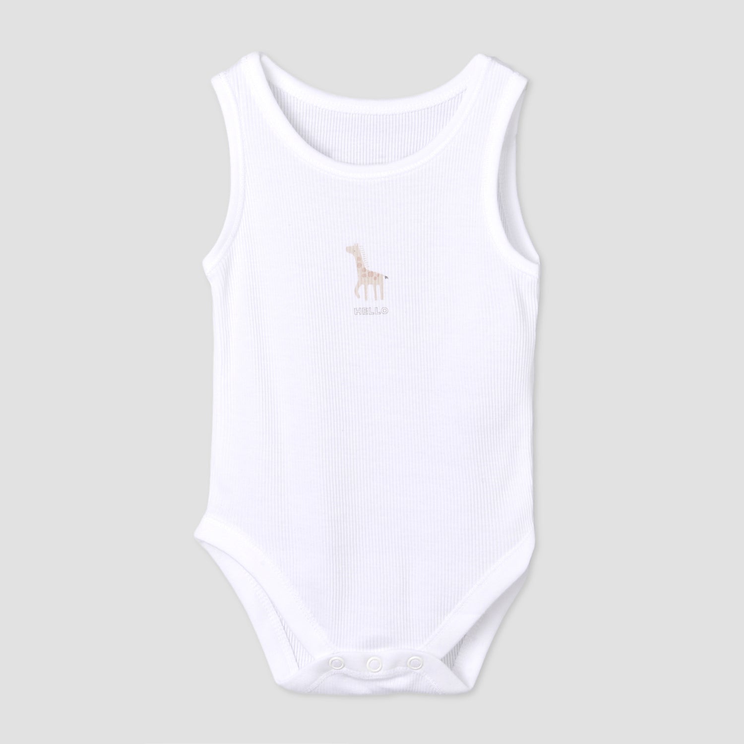 Pack of 7 Juniors Round Neck Sleeveless Bodysuit with Fun Print