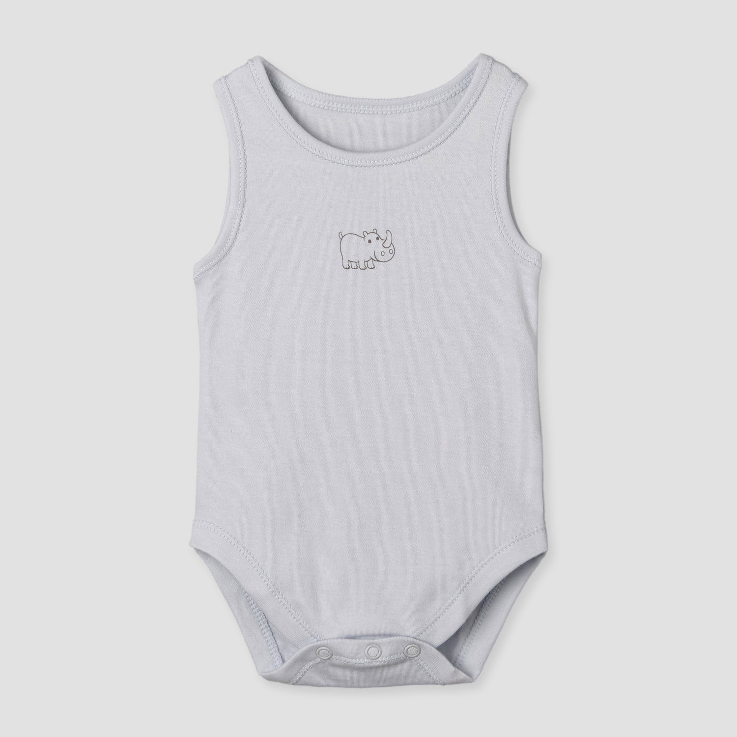 Pack of 7 Juniors Round Neck Sleeveless Bodysuit with Animal Print