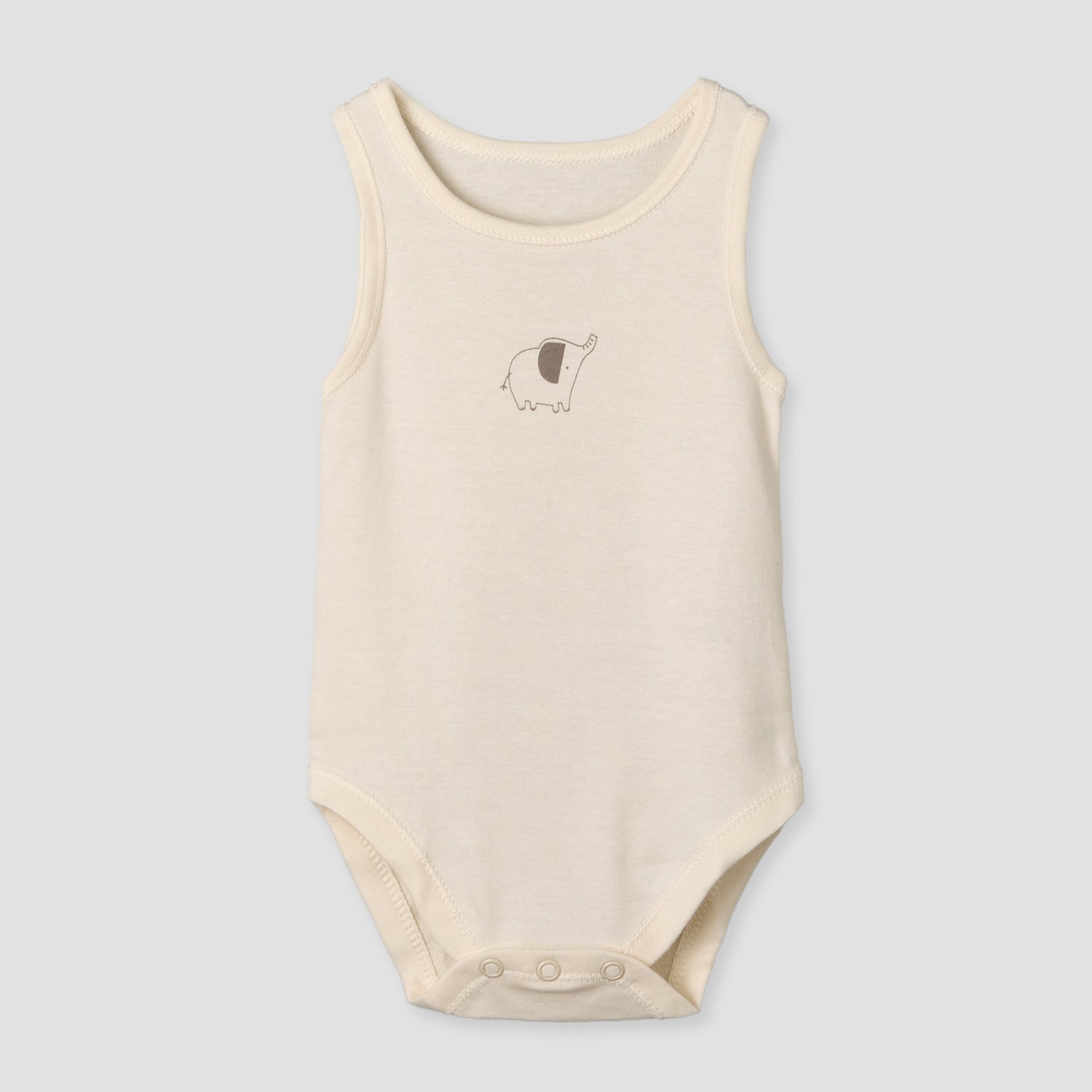 Pack of 7 Juniors Round Neck Sleeveless Bodysuit with Animal Print