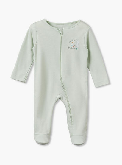 Pack of 3 Juniors Cotton Crew Neck Long Sleeves Sleepsuit with Zip Closure-baby-girls-clothing-nightwear-sleepsuits-image-3