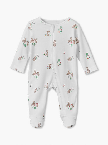 Pack of 3 Juniors Cotton Crew Neck Long Sleeves Sleepsuit with Zip Closure-baby-girls-clothing-nightwear-sleepsuits-image-5