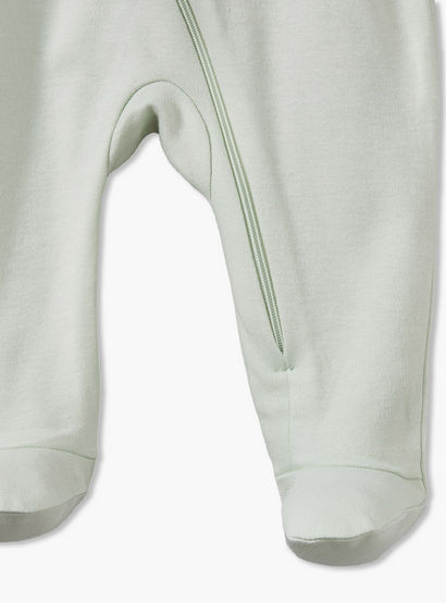 Pack of 3 Juniors Cotton Crew Neck Long Sleeves Sleepsuit with Zip Closure-baby-girls-clothing-nightwear-sleepsuits-image-7