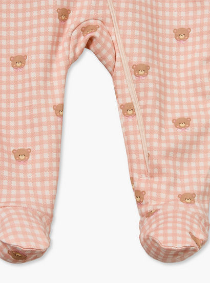 Pack of 3 Juniors Cotton Crew Neck Long Sleeves Sleepsuit with Zip Closure-baby-girls-clothing-nightwear-sleepsuits-image-8