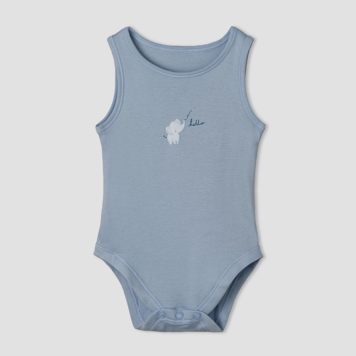 Set of 7 Juniors Round Neck Sleeveless Bodysuit with Print
