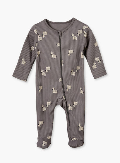 Pack of 3 Juniors Cotton Crew Neck Long Sleeves Sleepsuit with Zip Closure-baby-boys-clothing-nightwear-sleepsuits-image-3