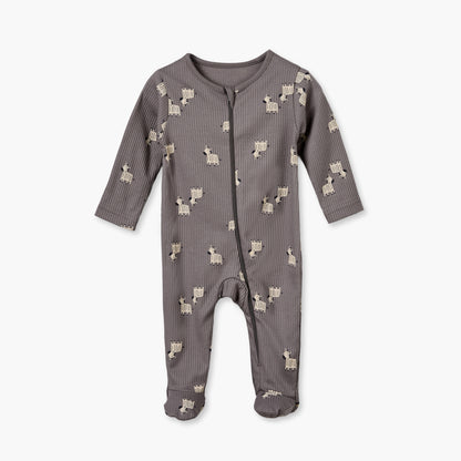 Pack of 3 Juniors Cotton Crew Neck Long Sleeves Sleepsuit with Zip Closure