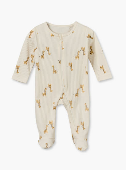 Pack of 3 Juniors Cotton Crew Neck Long Sleeves Sleepsuit with Zip Closure-baby-boys-clothing-nightwear-sleepsuits-image-4