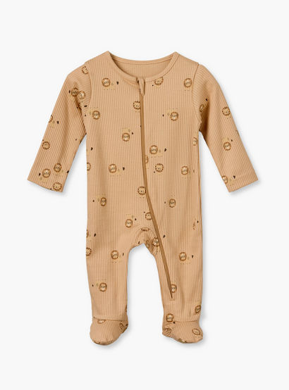 Pack of 3 Juniors Cotton Crew Neck Long Sleeves Sleepsuit with Zip Closure-baby-boys-clothing-nightwear-sleepsuits-image-5