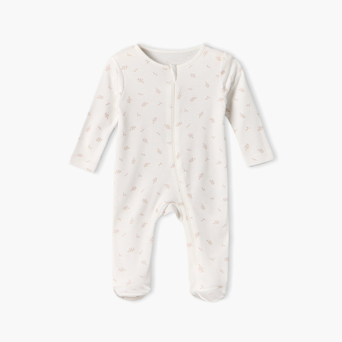 Pack of 5 Juniors Cotton Crew Neck Long Sleeves Sleepsuit with Zip Closure