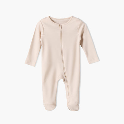 Pack of 5 Juniors Cotton Crew Neck Long Sleeves Sleepsuit with Zip Closure