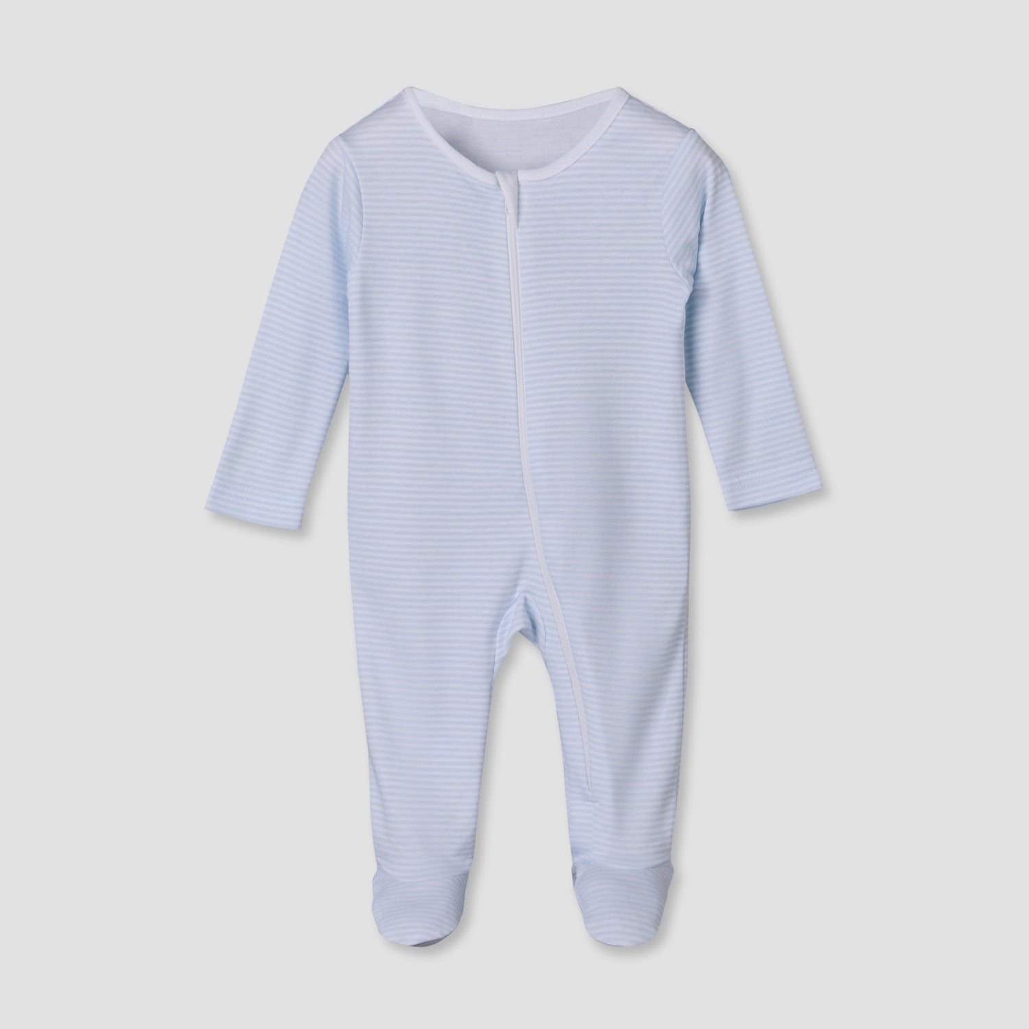 Pack of 3 Juniors Cotton Round Neck Long Sleeves Sleepsuit with Sailboat Print