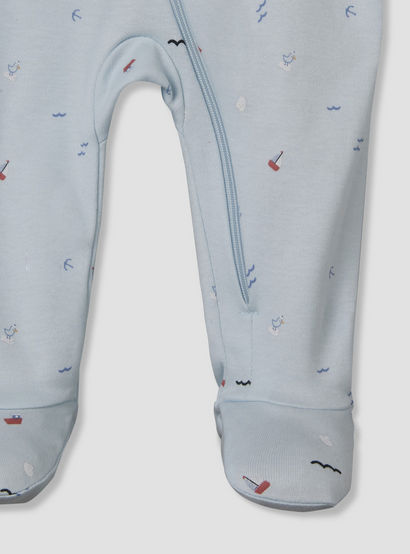 Pack of 3 Juniors Cotton Round Neck Long Sleeves Sleepsuit with Sailboat Print-promo_babyshop_Buy2for115_UAE130126-image-7