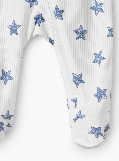 Pack of 5 Juniors Cotton Crew Neck Long Sleeves Sleepsuit with Star Print-baby-boys-clothing-nightwear-sleepsuits-image-10