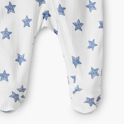 Pack of 5 Juniors Cotton Crew Neck Long Sleeves Sleepsuit with Star Print