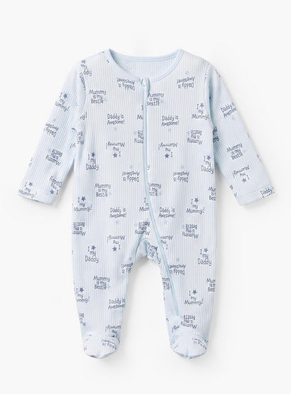 Pack of 5 Juniors Cotton Crew Neck Long Sleeves Sleepsuit with Star Print-baby-boys-clothing-nightwear-sleepsuits-image-6