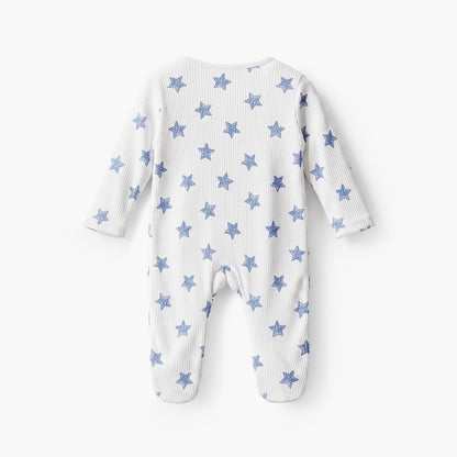 Pack of 5 Juniors Cotton Crew Neck Long Sleeves Sleepsuit with Star Print