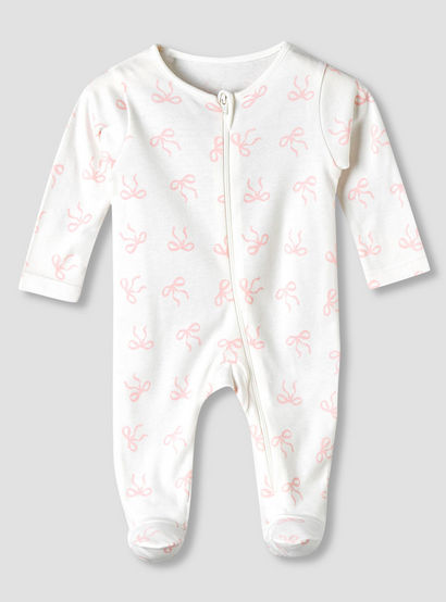 Pack of 5 Juniors Cotton Round Neck Long Sleeve Sleepsuit with Zip Closure-baby-girls-clothing-nightwear-sleepsuits-image-7