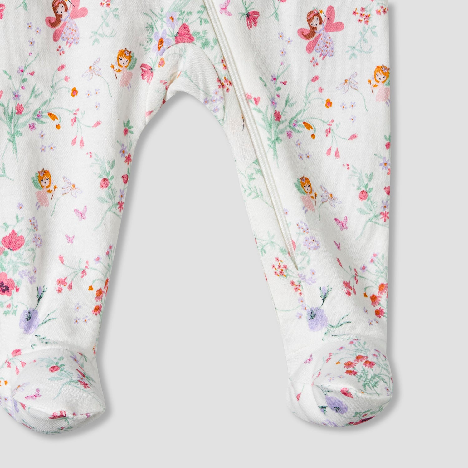 Pack of 5 Juniors Cotton Round Neck Long Sleeve Sleepsuit with Zip Closure