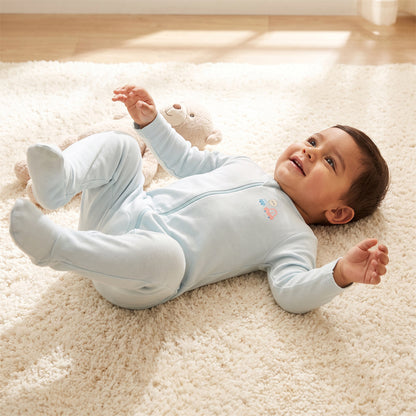Pack of 5 Juniors Cotton Round Neck Long Sleeves Sleepsuit with Vehicle Print