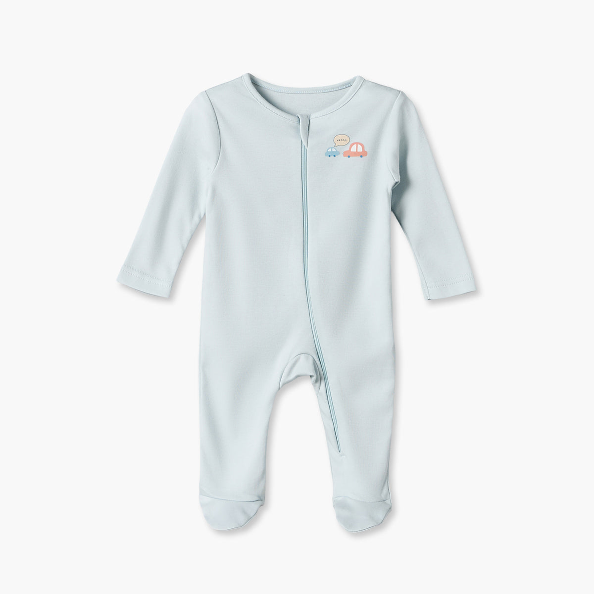 Pack of 5 Juniors Cotton Round Neck Long Sleeves Sleepsuit with Vehicle Print