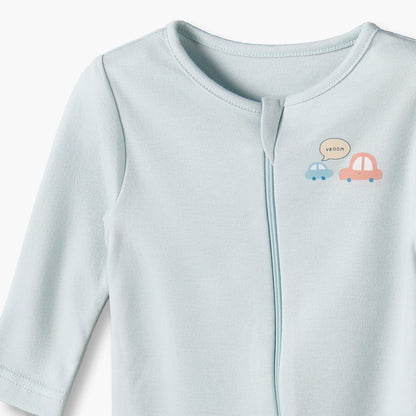 Pack of 5 Juniors Cotton Round Neck Long Sleeves Sleepsuit with Vehicle Print