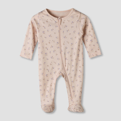 Pack of 5 Juniors Cotton Round Neck Long Sleeve Sleepsuit with Zip Closure