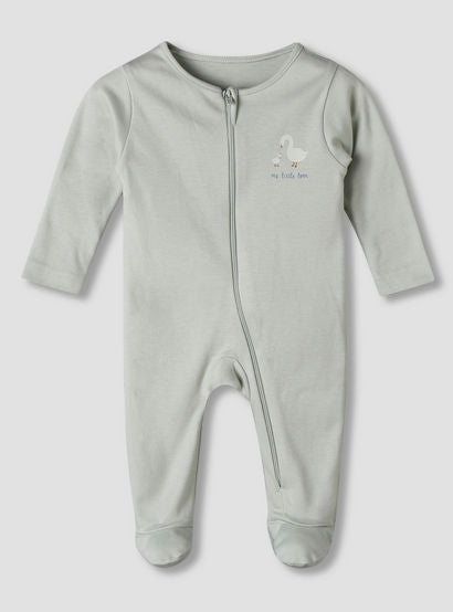 Pack of 5 Juniors Cotton Round Neck Long Sleeve Sleepsuit with Zip Closure-baby-girls-clothing-nightwear-sleepsuits-image-5