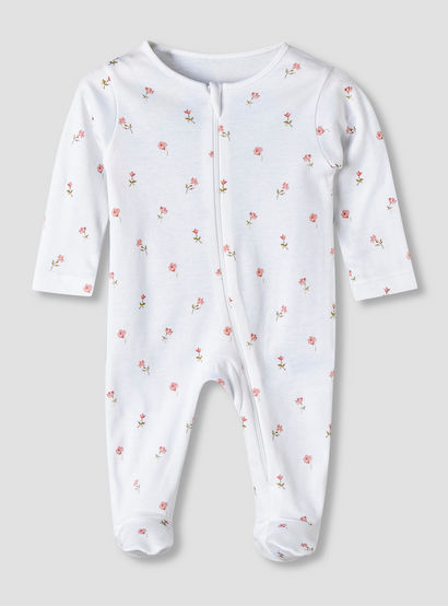 Pack of 5 Juniors Cotton Round Neck Long Sleeve Sleepsuit with Zip Closure-baby-girls-clothing-nightwear-sleepsuits-image-6