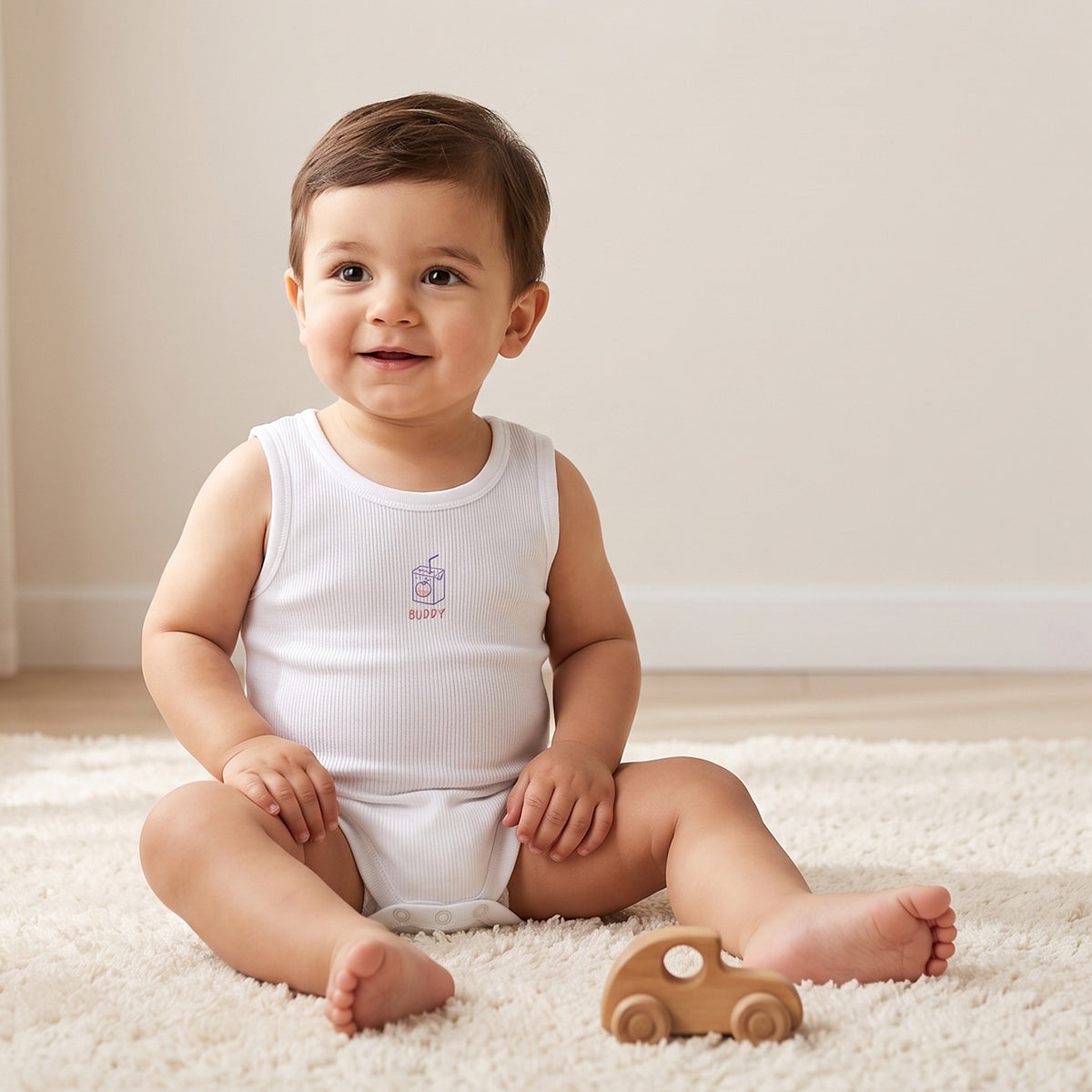 Pack of 5 Juniors Crew Neck Sleeveless Bodysuit with Graphic Print