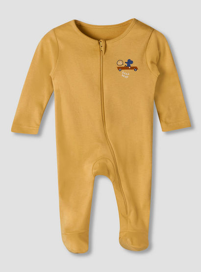 Pack of 5 Juniors Cotton Round Neck Long Sleeve Sleepsuit with Zip Closure-baby-boys-clothing-nightwear-sleepsuits-image-6