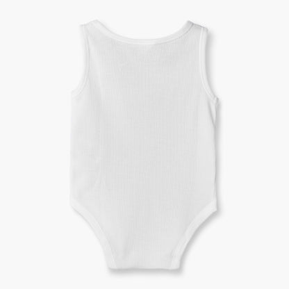 Pack of 7 Juniors Round Neck Sleeveless Bodysuit with Elephant Print
