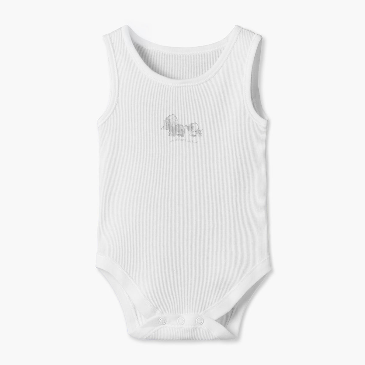 Pack of 7 Juniors Round Neck Sleeveless Bodysuit with Elephant Print