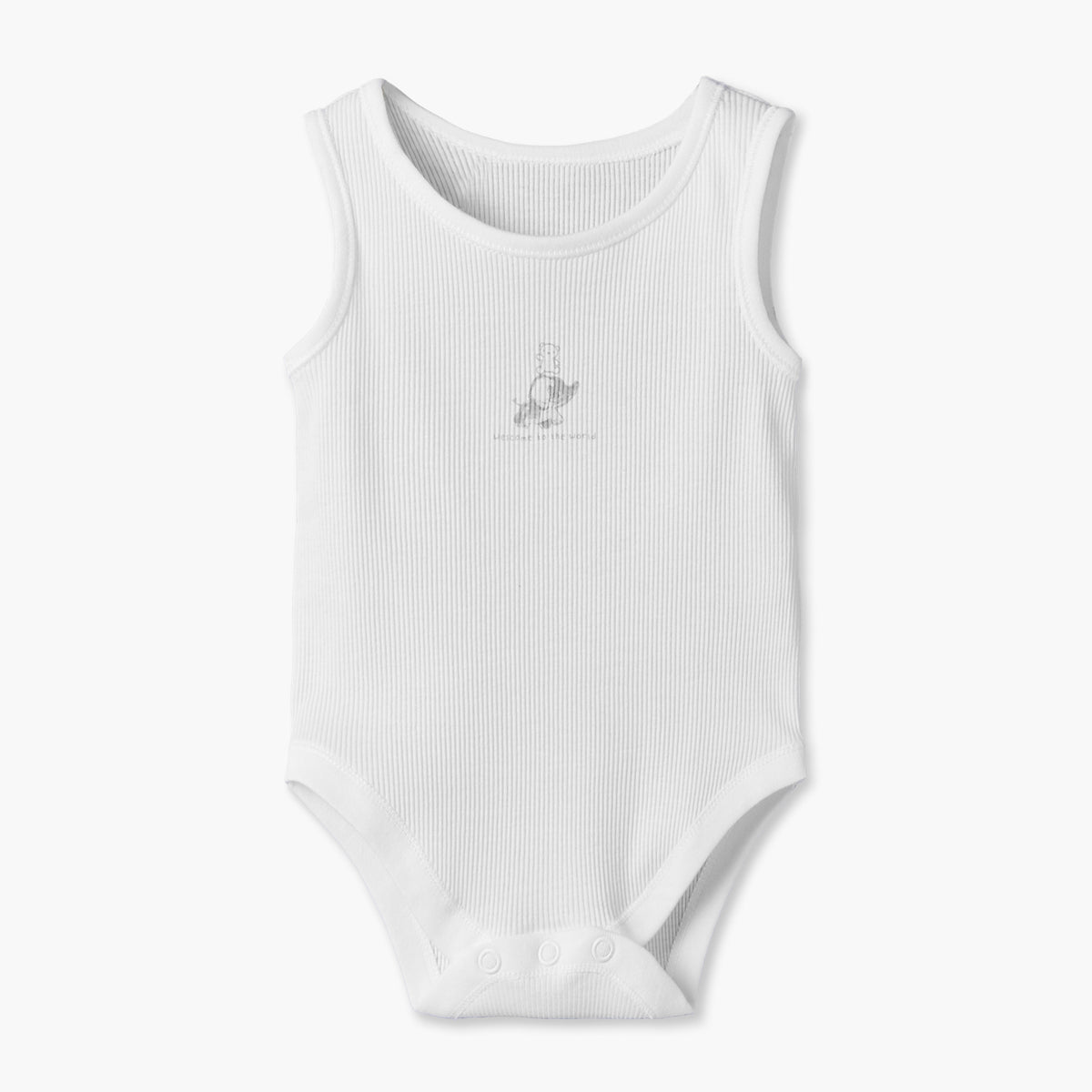 Pack of 7 Juniors Round Neck Sleeveless Bodysuit with Elephant Print