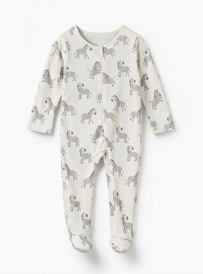 Pack of 5 Juniors Cotton Round Neck Long Sleeve Sleepsuit with Zip Closure-baby-boys-clothing-nightwear-sleepsuits-image-3