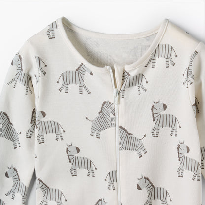 Pack of 5 Juniors Cotton Round Neck Long Sleeve Sleepsuit with Zip Closure